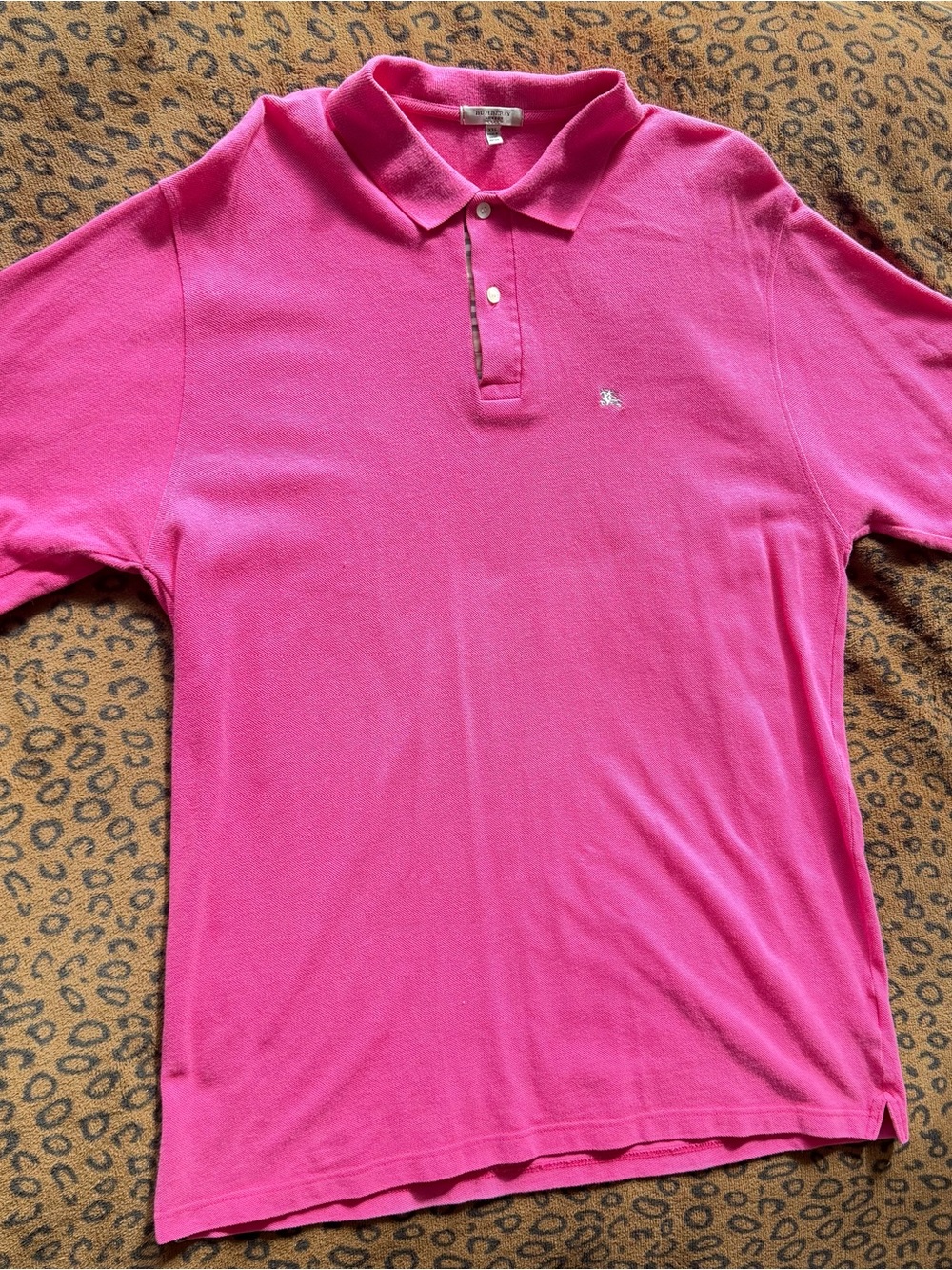 Vintage Burberry London Pink Polo Shirt – Men’s XXL –  Made in Great Britain🇬🇧